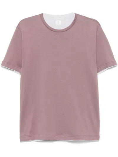 Eleventy Cotton T-shirt In Purple