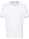 Eleventy Striped-edge T-shirt In White