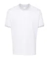 Eleventy Striped-edge T-shirt In White