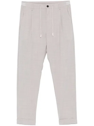 Eleventy Cotton Trousers In 灰色