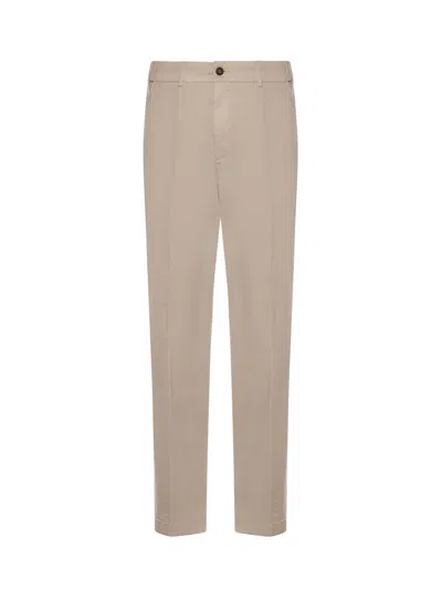 Eleventy Cotton Trousers In Neutral
