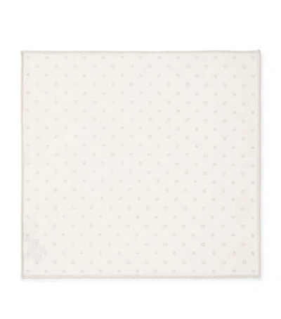 Eleventy Cotton-wool Printed Pocket Square In Neutral