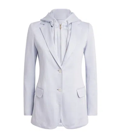 Eleventy Cotton-blend Hooded Blazer In Multi