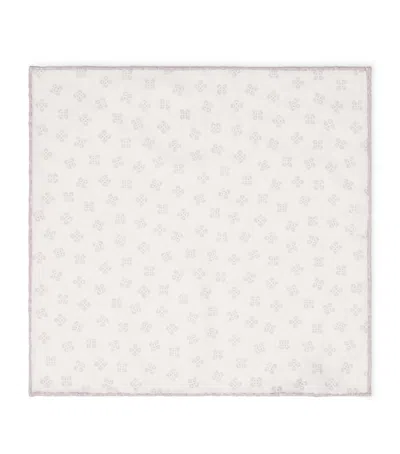 Eleventy Cotton-wool Printed Pocket Square In Neutral