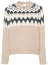 Eleventy Cozy Knit Sweater With Unique Pattern In Neutral
