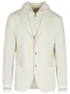 Eleventy Long-sleeved Knitted Cardigan In Cream