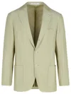 Eleventy Cream Cotton Blend Blazer Men In Green