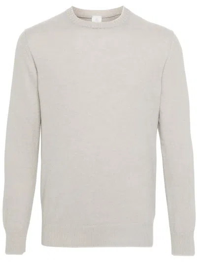 Eleventy Crew Neck Cashmere Jumper In Green