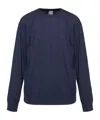 Eleventy Round-neck Long-sleeve Sweater In Blue