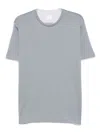 Eleventy Crew-neck Cotton T-shirt In Blue