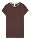 Eleventy Crew-neck Cotton T-shirt In Brown