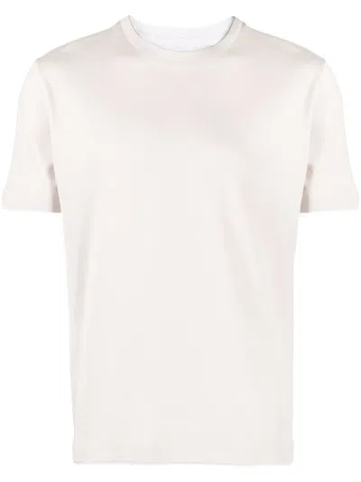Eleventy Crew-neck Cotton T-shirt In Neutral