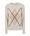 Eleventy Crew Neck Knitted Sweater In Neutral
