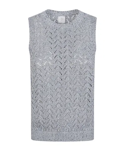 Eleventy Crew Neck Knitted Vest In Multi