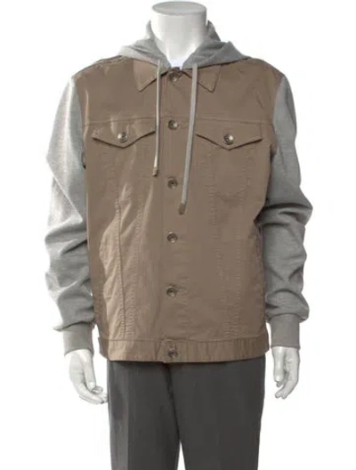 Pre-owned Eleventy Crew Neck Long Sleeve Hoodie In Neutrals