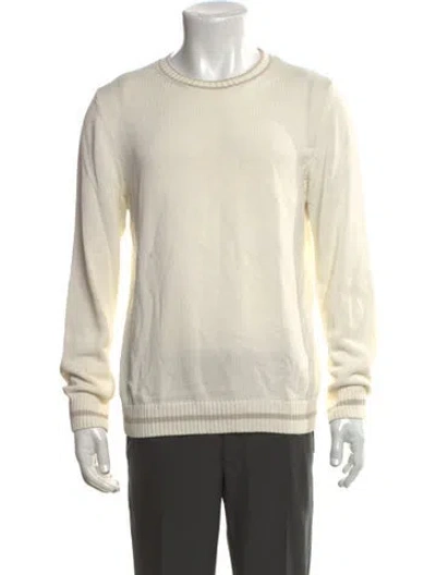 Pre-owned Eleventy Crew Neck Long Sleeve Pullover In Neutrals