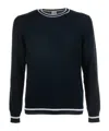 Eleventy Crew Neck Long Sleeve Sweater In Black