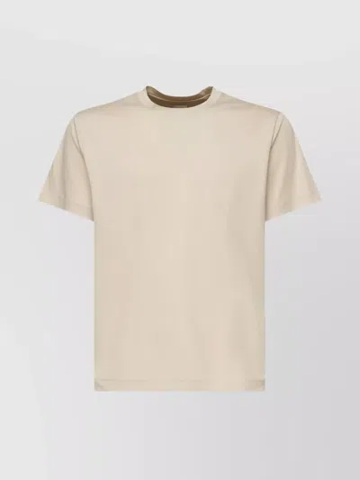 Eleventy Crew Neck Modal Cotton T-shirt In Neutral