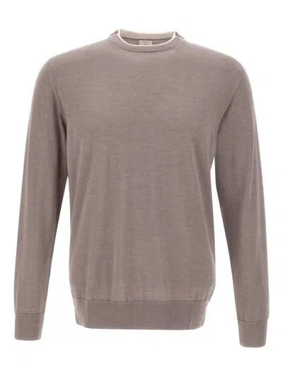 ELEVENTY CREW-NECK RIBBED-HEM SWEATER