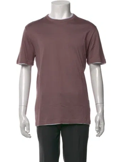 Pre-owned Eleventy Crew Neck Short Sleeve T-shirt In Purple