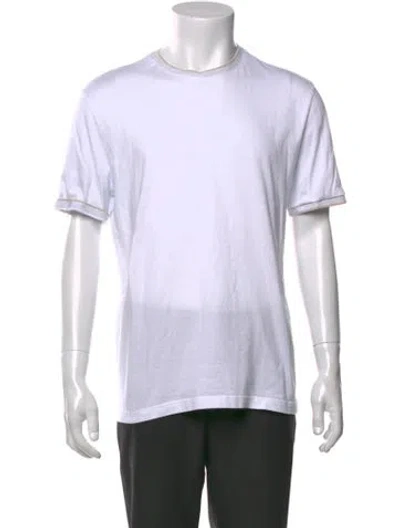 Pre-owned Eleventy Crew Neck Short Sleeve T-shirt In White