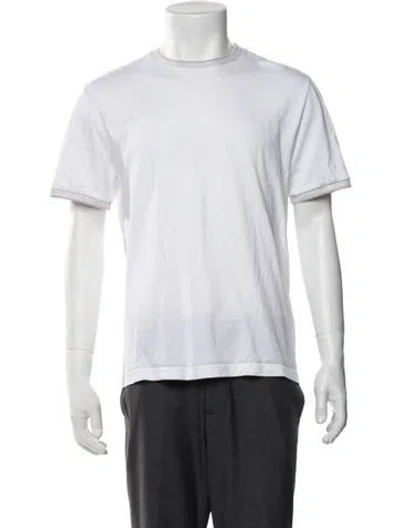 Pre-owned Eleventy Crew Neck Short Sleeve T-shirt In White