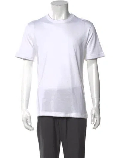 Pre-owned Eleventy Crew Neck Short Sleeve T-shirt In White
