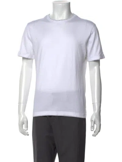 Pre-owned Eleventy Crew Neck Short Sleeve T-shirt In White