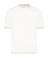 Eleventy Ribbed-trim Short-sleeve Sweater In White
