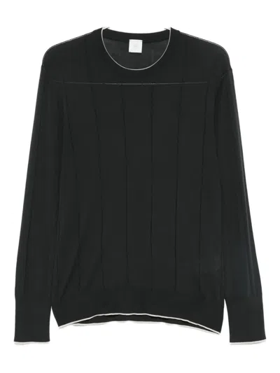 Eleventy Crew-neck Sweater In Black