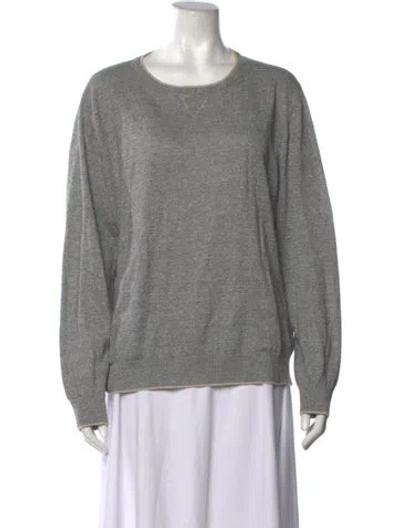 Pre-owned Eleventy Crew Neck Sweater In Grey