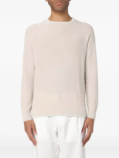 Eleventy Crew Neck Sweater In Neutral