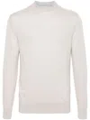 Eleventy Crew-neck Sweater In Neutrals
