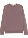 Eleventy Crew Neck Sweater In Purple