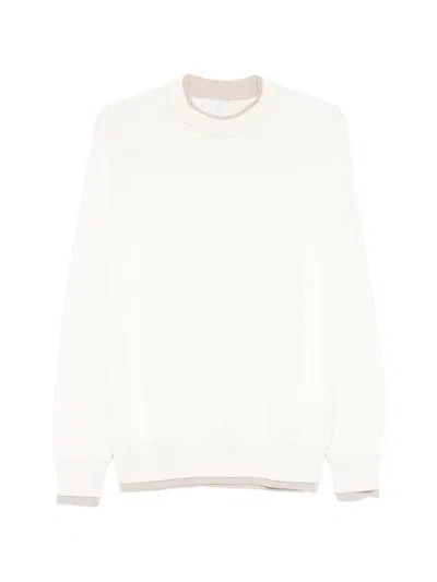 Eleventy Crew-neck Sweater In White