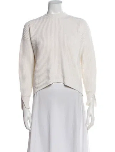 Pre-owned Eleventy Crew Neck Sweater In White