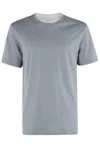 Eleventy Crew-neck Cotton T-shirt In Blue