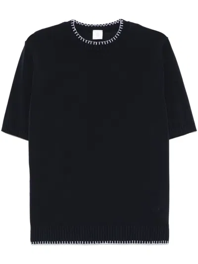 Eleventy Crew Neck T-shirt In Blue