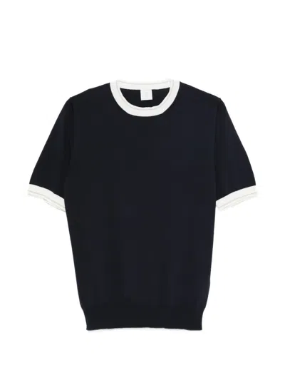 Eleventy Crew-neck T-shirt In Blue