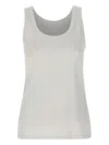 Eleventy Crew-neck Tank Top In White