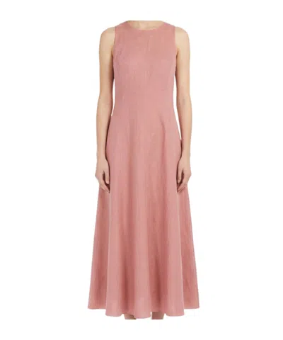 Eleventy Crew-neck Maxi Dress In Pink