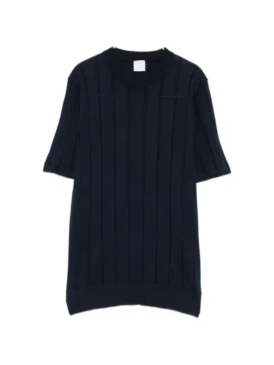 Eleventy Crew-neck T-shirt In Blue