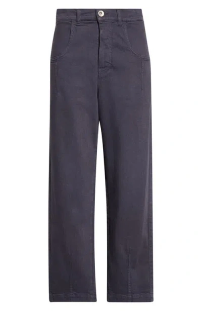 Eleventy Crop Straight Leg Jeans In Blue