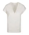 Eleventy Cuffed T-shirt In White