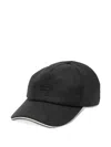 Eleventy Curved-peak Wool Baseball Cap In Black