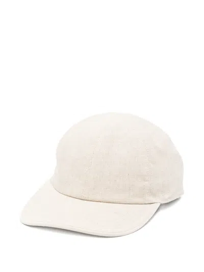 Eleventy Curved-brim Baseball Cap In White