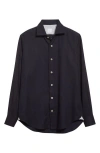 Eleventy Dandy Button-up Shirt In Black
