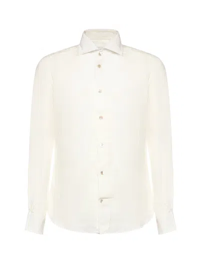 Eleventy Dandy Linen Shirt In White