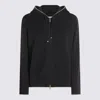 Eleventy Zip-up Hooded Sweater In Black