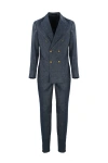 ELEVENTY DENIM EFFECT DOUBLE-BREASTED SUIT